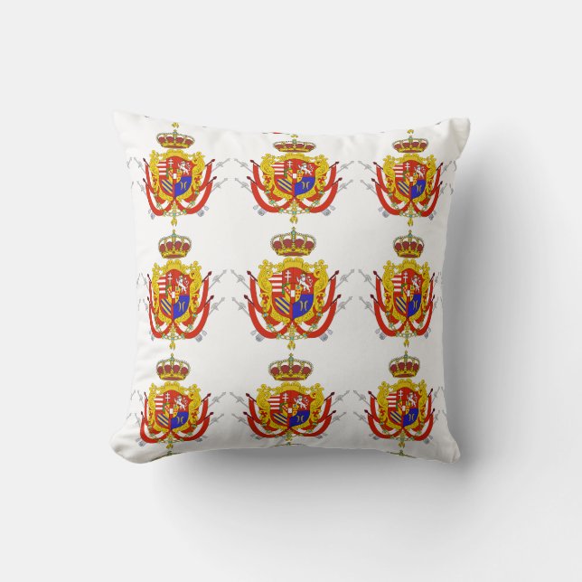 Red White Banner Grand Duchy of Tuscany Throw Pillow (Front)