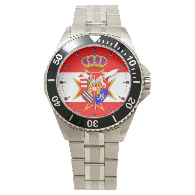 Red White Banner Grand Duchy of Tuscany Watch (Front)