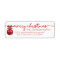 Red White Bauble Merry Christmas Return Address
