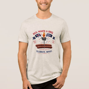 Red, White & BBQ – Sizzle. Celebrate. Repeat Tri-Blend Shirt