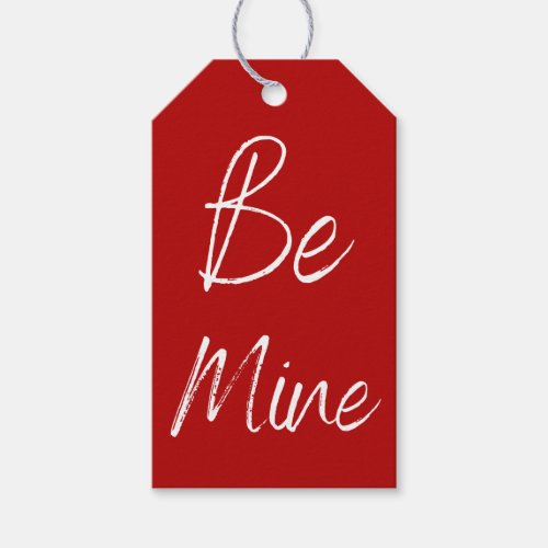 Red  White Be Mine Valentine Gift Tags