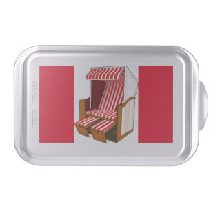 Red & White Beach Chair Theme Party Cake Pan