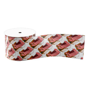 Red & White Beach Chairs Theme Ribbon