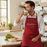 Red White Best Chef ever Custom Your Kitchen  Apron<br><div class="desc">Get ready to bake up a storm with our White type Best Chef ever Custom Your Kitchen Red Apron. This personalized apron is the perfect accessory for the sweet baker in your life. Customize it with your own name to make it truly unique. The apron comes in a stylish red...</div>