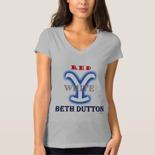 Red White Beth Dutton T_Shirt