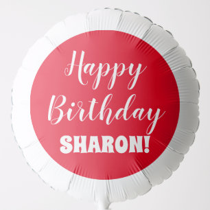 Red & White Birthday Balloon