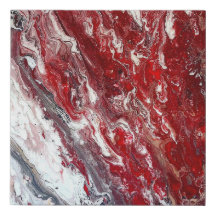 Red white black Abstract Acrylic