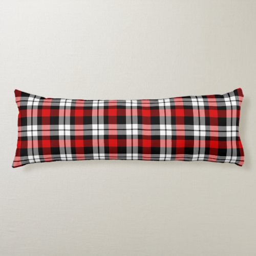 Red White Black Buffalo Check Plaid Pattern Body Pillow