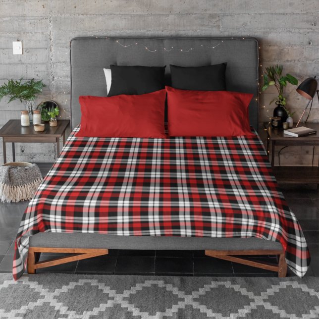 Red White Black Buffalo Check Plaid Pattern Duvet Cover (Creator Uploaded)