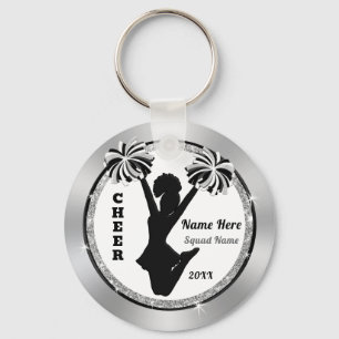 Red, White, Black, Cheap, Cheerleader Party Favors Keychain