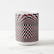 Red White Black Checkered Room High Contrast