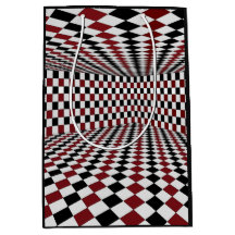 Red White Black Checkered Room High Contrast