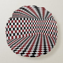 Red White Black Checkered Room High Contrast