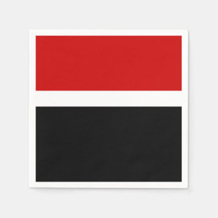Red White Black Color Block Style Design  Napkins