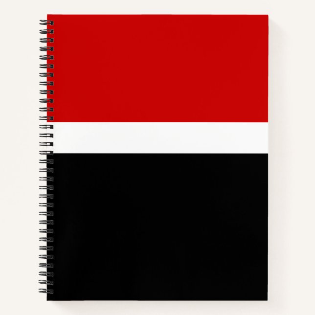 Red White Black Color Block Style Design  Notebook (Front)