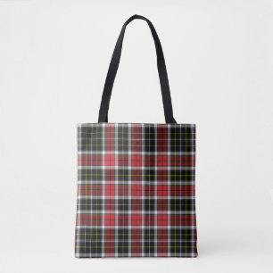 Red, White, Black Plaid All-Over-Print Tote Bag