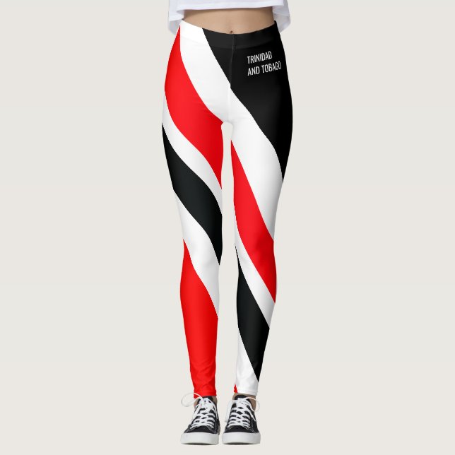 RED WHITE & BLACK T&T PATRIOT LEGGINGS (Front)