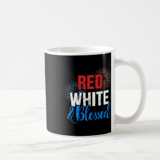 Red White Blessed For Independence Day On 4th Of J Coffee Mug