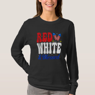 Red White Blessed Funny 4th Of July Patriotic Boys T-Shirt