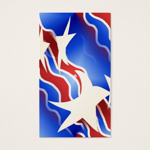 Customizable Red White &amp; Blue Business Card