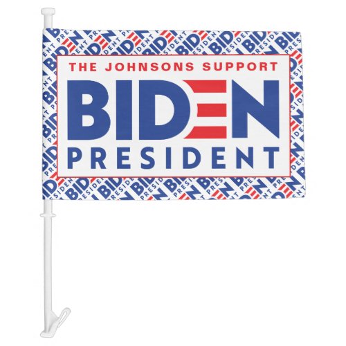 Red White Blue 2020 Biden President Campaign Logo Car Flag
