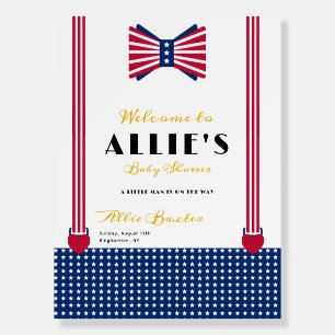 Red White Blue 4th July Baby Shower Welcome Sign