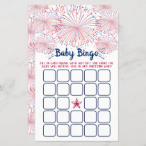 Red, White & Blue 4th Of July Baby Shower Bingo