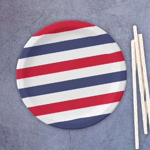 Red White Blue 4th Of July Paper Plates