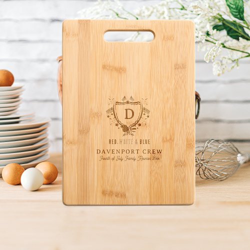 Red White  Blue  4th of July Reunion Cutting Board