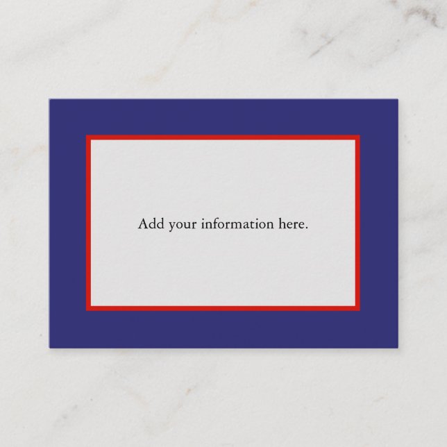 Red White Blue Additional Information  Enclosure Card (Front)