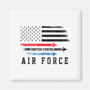 Red White Blue Air Force Flyover Proud American In Magnet
