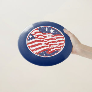Red White & Blue American Flag 4th of July Wham-O Frisbee