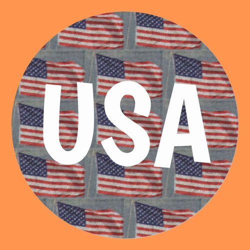 Red White Blue American Flag Pattern Classic Round Sticker