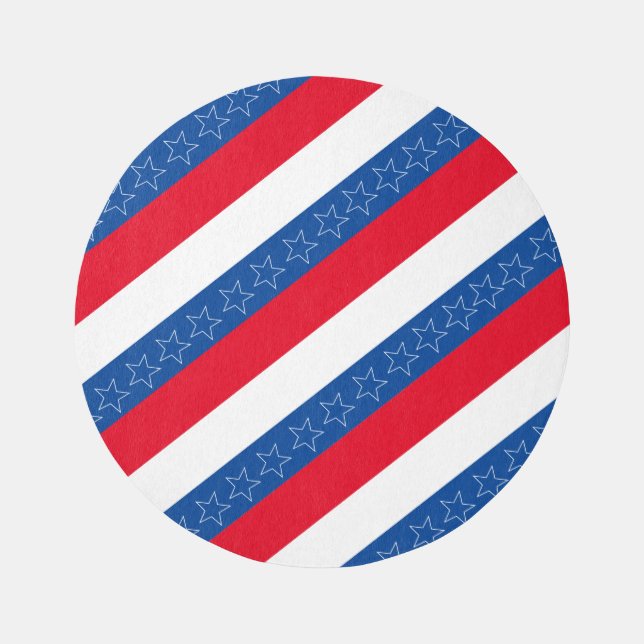 Red, white, & blue American Outdoor Rug (Front)