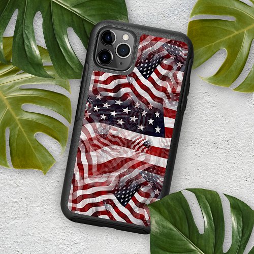 Red White Blue American Stripes Stars Flag Pattern iPhone 13 Case