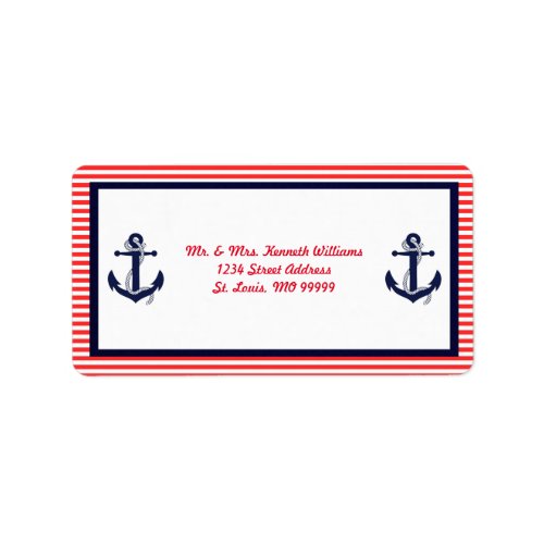 Red White  Blue Anchor _ Address Labels