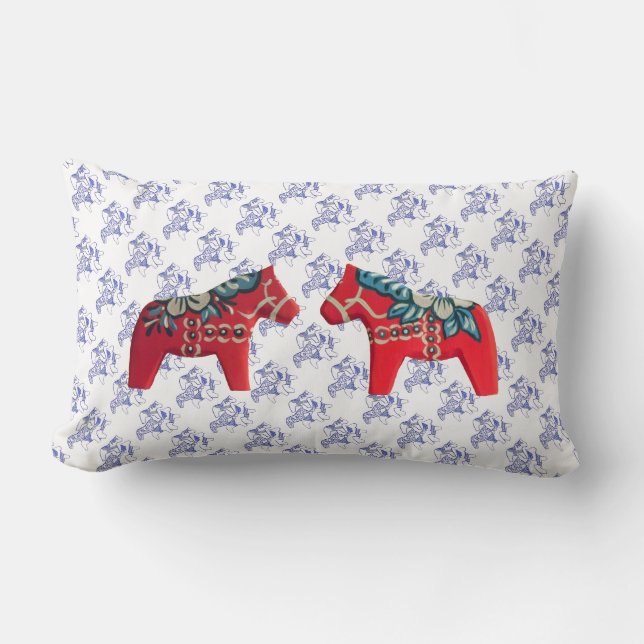 Red, White Blue and Dala Too Pillow (Front)