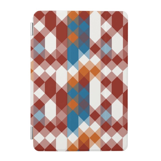 red white blue and orange geometric iPad mini cover (Front)