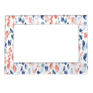 Red White Blue Animal Print Magnetic Frame