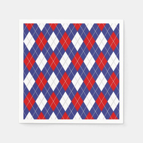 RedWhiteBlue Argyle 2_PAPER NAPKINS