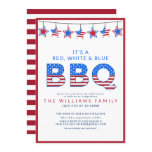 Red White & Blue BBQ 4th of July Independence Day Invitation Red White & Blue BBQ 4th of July Independence Day Invitation