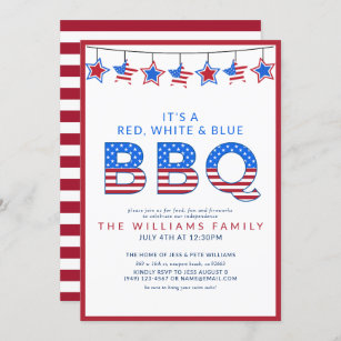 patriotic clipart with cute family Red White Blue Independence Day Illustration BBQ Clipart with Cornhole set Clipart July 4th clip art