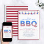 Red White & Blue BBQ 4th of July Independence Day Invitation
