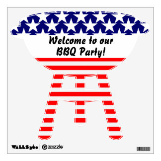 Red White & Blue - BBQ Grill Wall Decal
