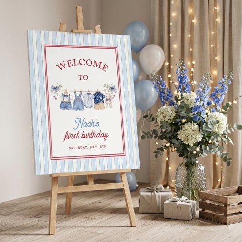 Red White Blue Boy Birthday  Foam Board