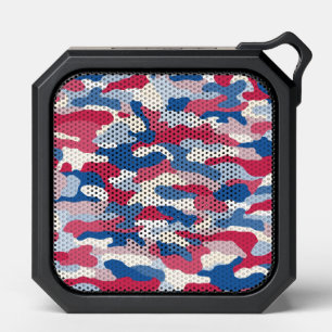 Red White & Blue Camouflage Bluetooth Speaker