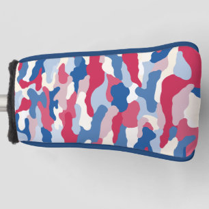 Red White & Blue Camouflage Golf Head Cover
