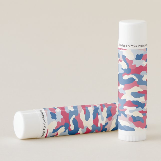 Red White & Blue Camouflage Lip Balm (Front)