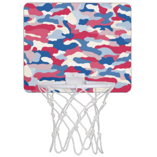 Red White & Blue Camouflage Mini Basketball Hoop
