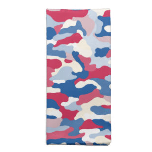 Red White Blue Camouflage Patriotic Cloth Napkin